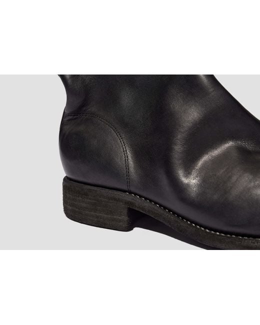 Guidi Black Round Toe Boots for men