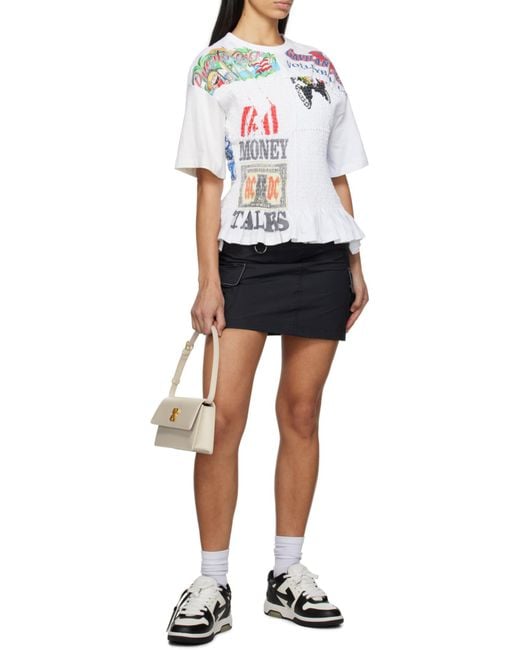 Off-White c/o Virgil Abloh Natural Jitney 1.0 Logo Plaque Small Shoulder Bag