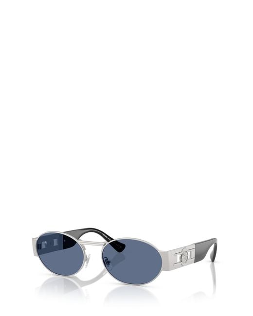 Versace Blue Eyewear Oval-Frame Sunglasses for men