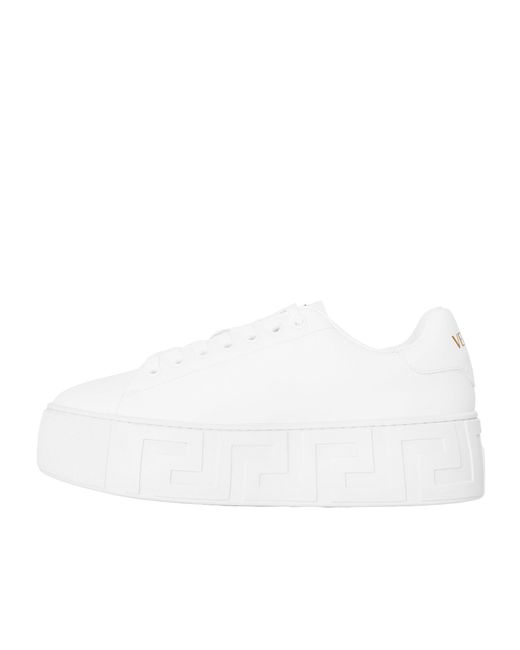 Versace White Platform Sneakers