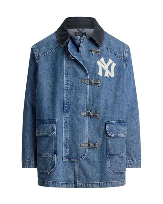Polo Ralph Lauren Blue Logo Print Denim Jacket for men