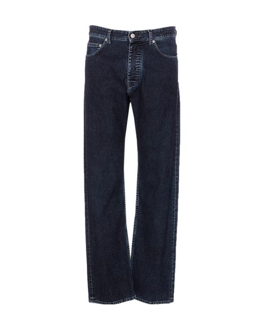 MM6 by Maison Margiela Blue Straight Leg Faded Jeans for men