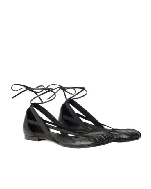 Lemaire Black Flat Pedille Ballerinas