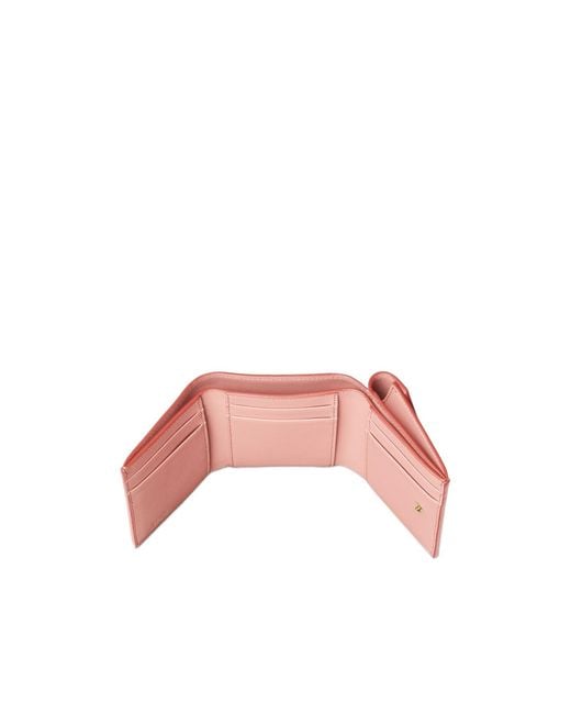Fendi Pink Ff Diamonds Tri-Fold Wallet