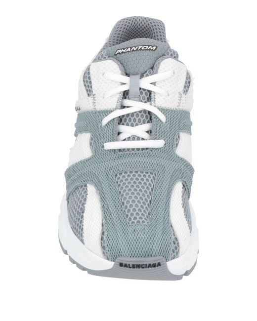 Balenciaga White Two-Tone Mesh Spliced Sneakers