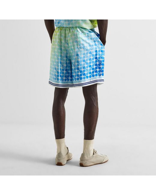 Casablanca Blue Drawstring Athletic Shorts for men