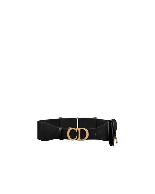Dior Black Saddle Pouch Belt