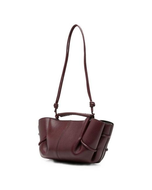 Hereu Purple Arta Leather Shoulder Bag