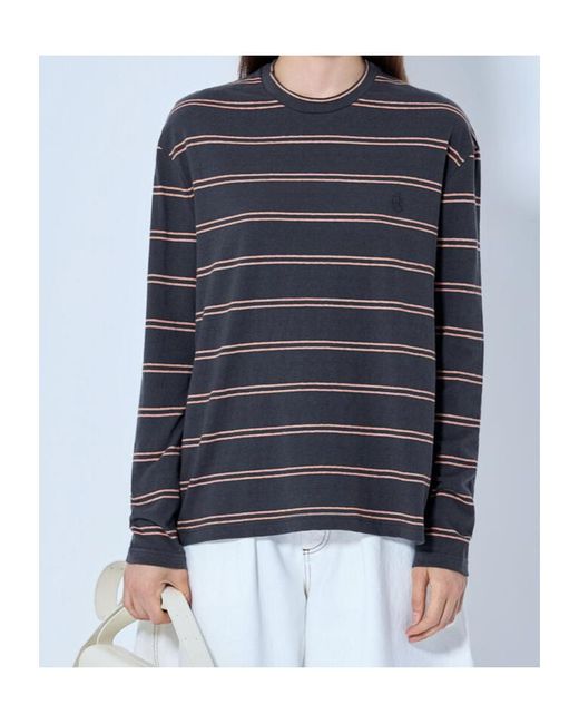 Jil Sander Black Striped Long-Sleeved T-Shirt