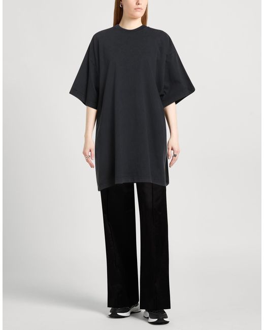 Balenciaga Black Loose Solid Color T-Shirt