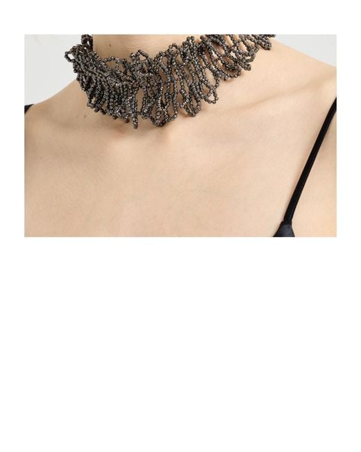 Brunello Cucinelli White Sterling Choker