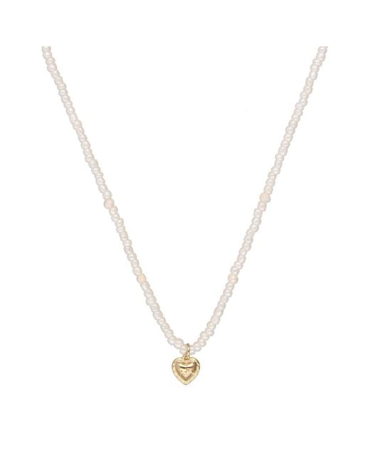COACH White Heart-Shaped Pendant Necklace
