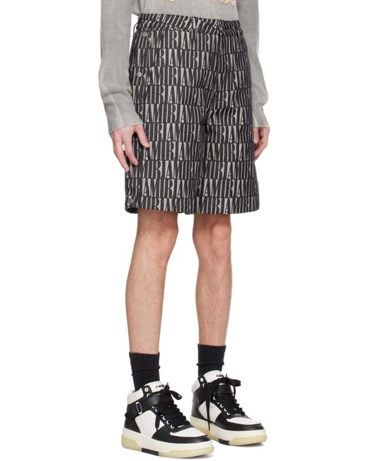 Amiri Gray Logo Shorts for men