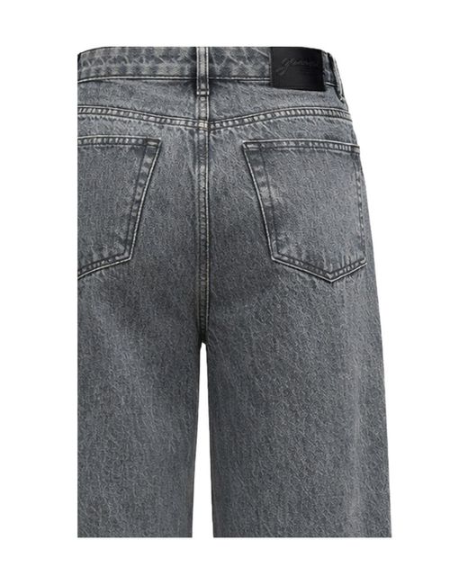 Ganni Gray Belt Loop Jeans