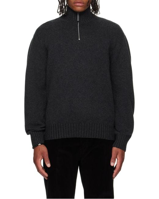 Ferragamo Blue Ferragamo High Neck Pullover for men