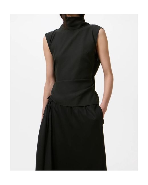 Our Legacy Black Virtuous Draped Neck Top