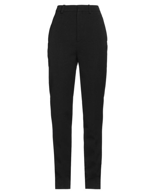 Saint Laurent Black Solid Color Twill Skinny Pants