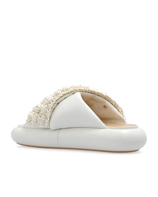 J.W. Anderson White Popcorn Platform Slides