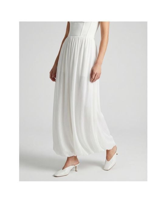 Frankie Shop White Mio Crepe Wide-Leg Trousers