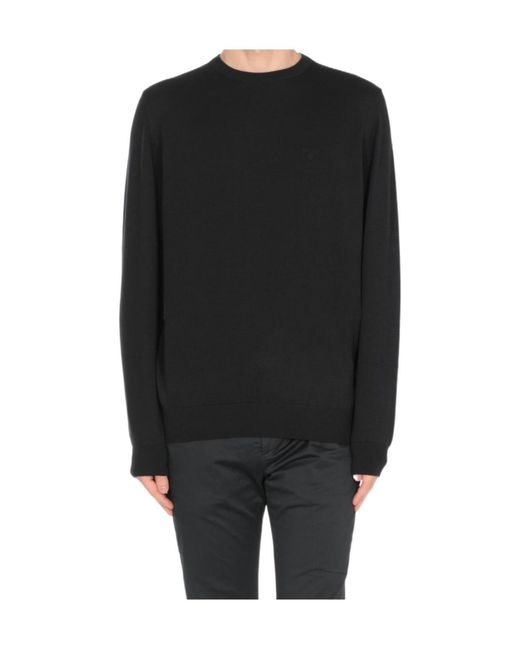 Barbour Black Crew Neck Knitwear for men