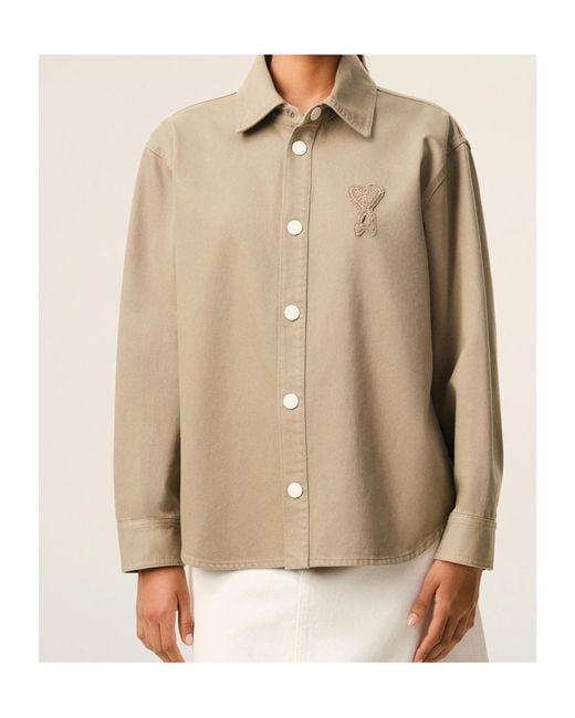 AMI Natural Ami De Coeur Overshirt for men