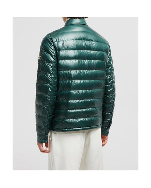 Moncler Green Chambly Down Shirt Jacket for men