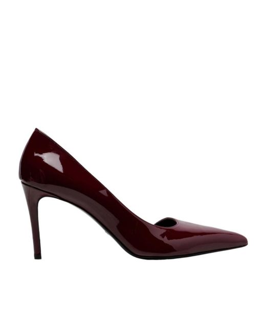 Khaite Brown Jett 85 Patent Leather Pumps
