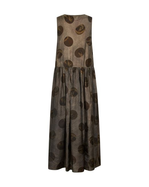 Uma Wang Natural Sleeveless Round-Neck Dress