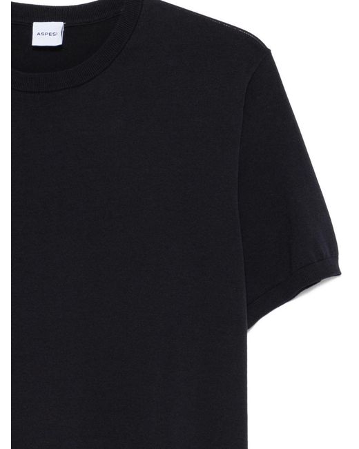 Aspesi Black Short-Sleeved T-Shirt for men