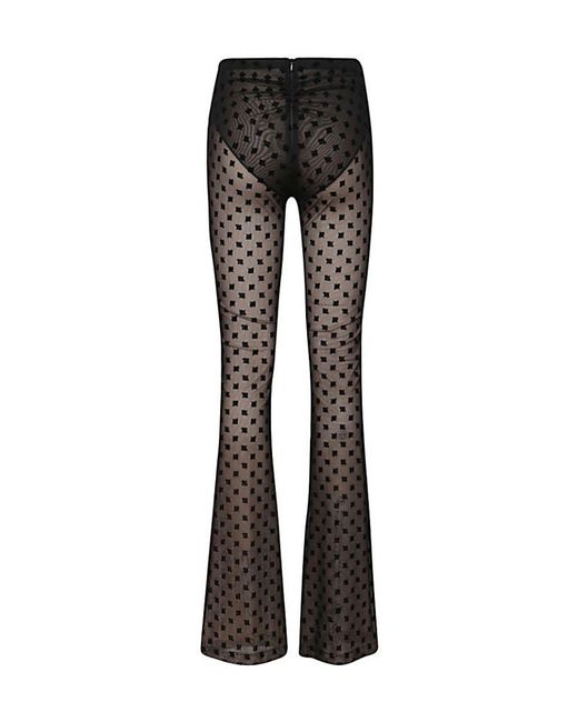 M I S B H V Gray Sheer Long Leg Trousers