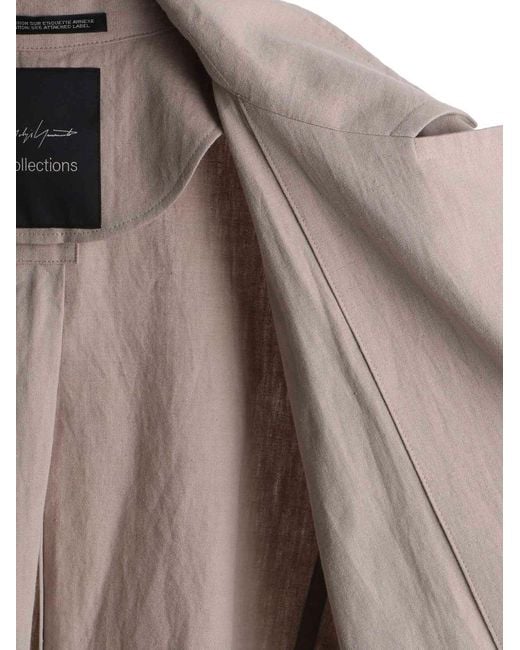 Yohji Yamamoto Brown C/Li Belted Trench Coat