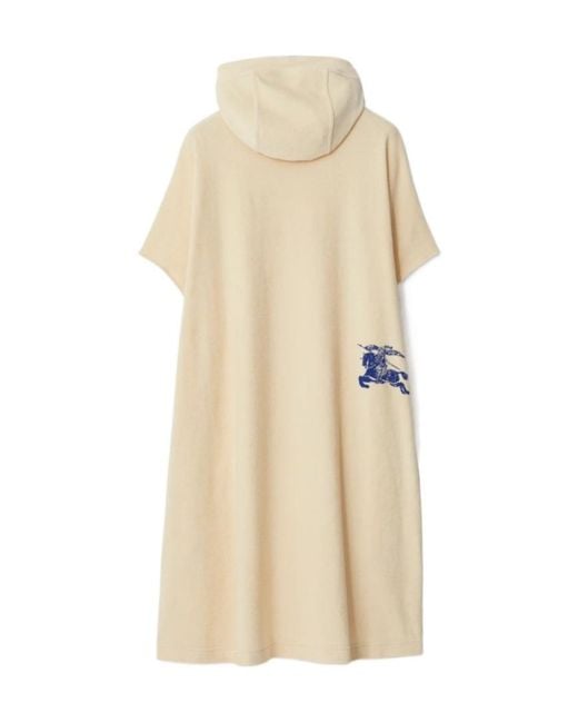 Burberry Natural Towelling Hooded Cotton Dress