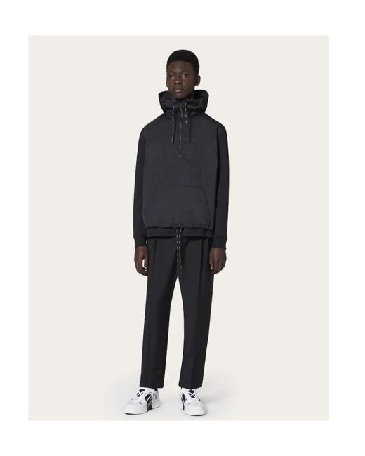 Valentino Black Vltn Zip Hoodie for men