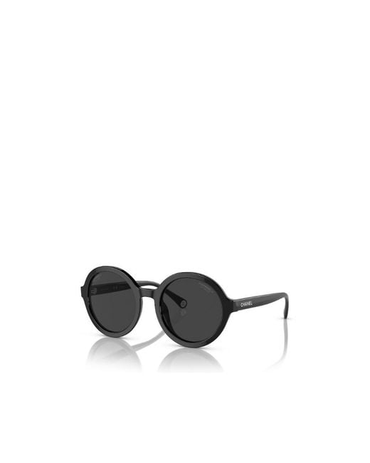 Chanel White Geometric Sunglasses