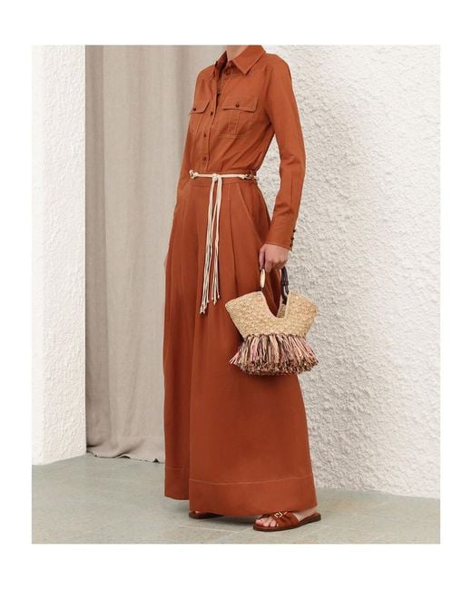 Zimmermann Brown Chest-Pocket Shirt