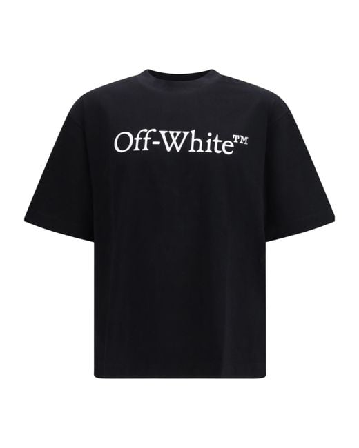 Off-White c/o Virgil Abloh Black Big Bookish Skate Crewneck T-Shirt for men