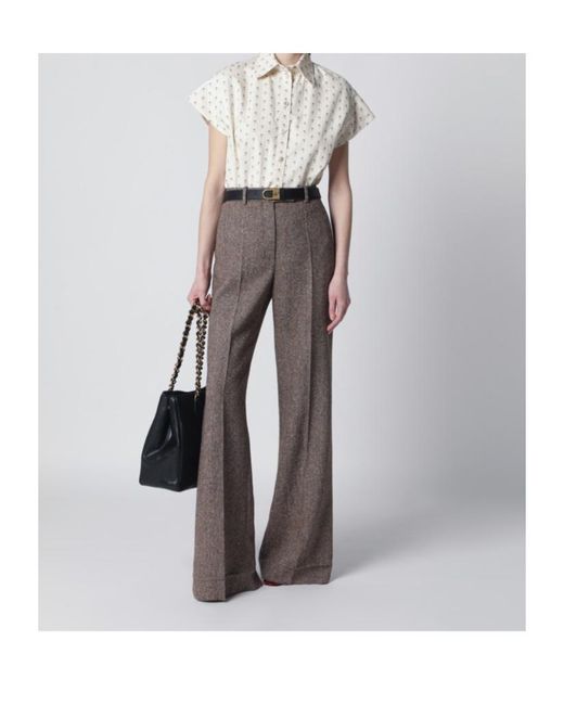 Valentino Gray Printed Short-Sleeve Shirt