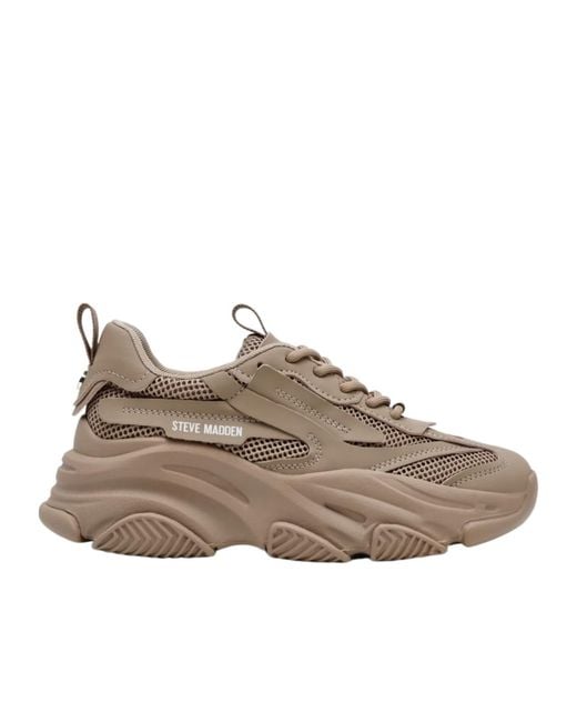 Steve Madden Brown Possession Chunky Trainers