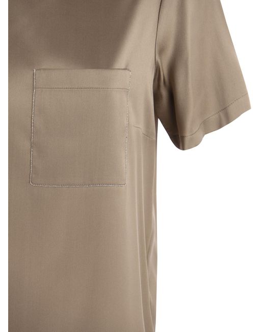 Peserico Natural Silk Chiffon T-Shirt