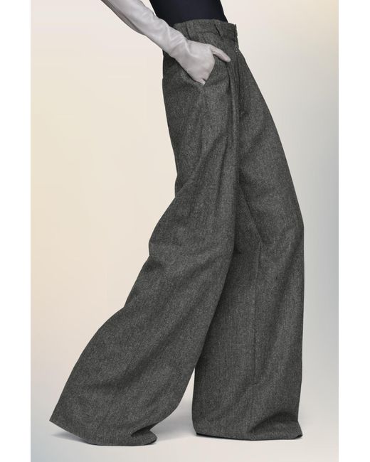 Maison Margiela Gray Wide-Leg Trousers