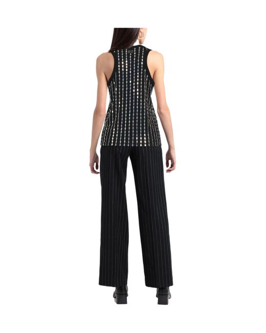 Ganni Black Sleeveless Knitted Top