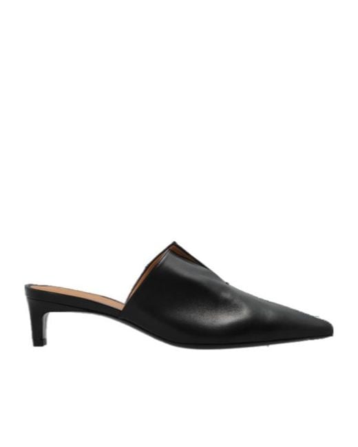 Tod's Black Pointed-Toe Heeled Mules