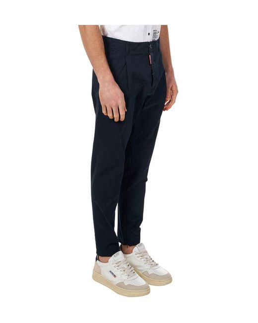 DSquared² Blue Cropped Tapered Pants for men