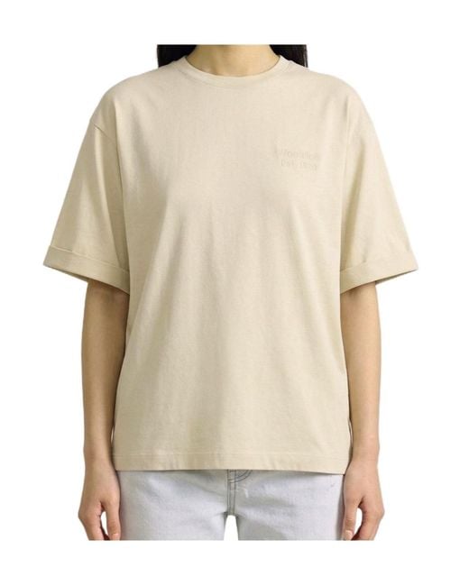 Woolrich Natural Oversized Graphic T-Shirt