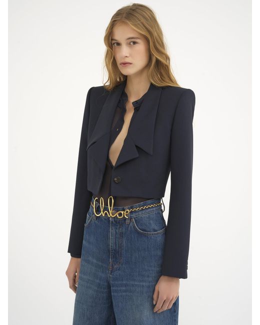 Chloé Blue Chlo Cropped Spencer Jacket
