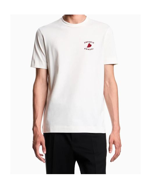 Emporio Armani White Short Sleeve T-Shirt for men