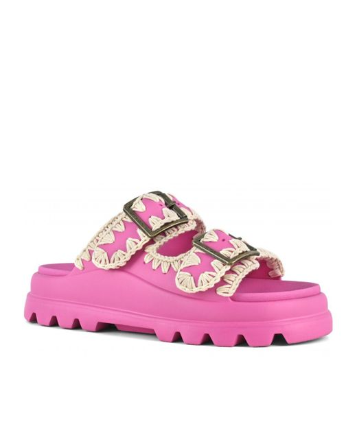 Mou Pink Eva One-Piece Slide Two Buckles