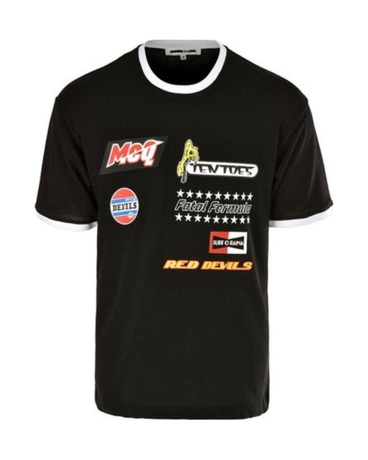 McQ Alexander McQueen Black T-Shirt With Round Neck And Short Sleeves for men