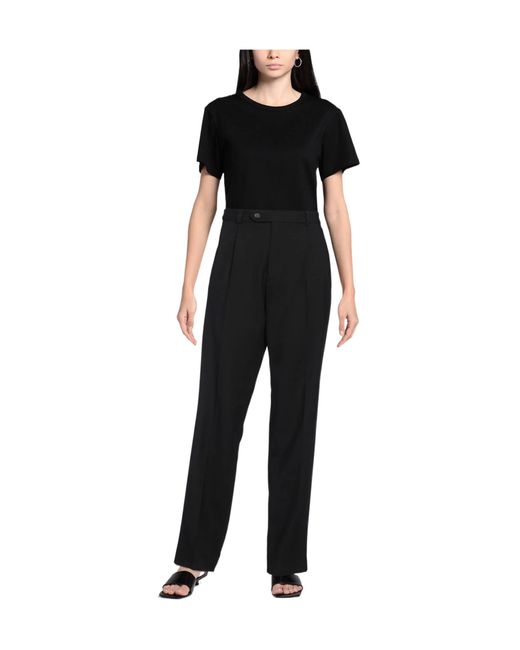 Sportmax Black Solid Color Casual Trousers