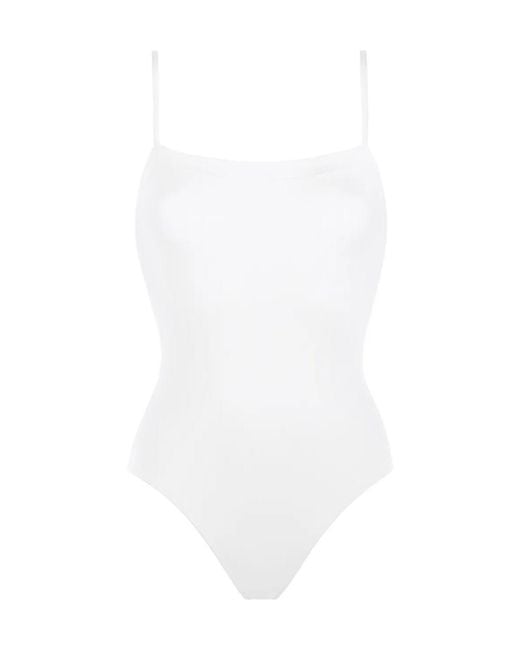 Eres White Aquarelle Strap Swimsuit